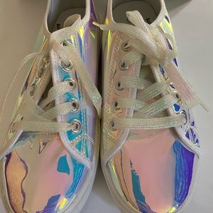 Metallic lace up sneakers size 39 / 8.5